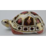 Royal Crown Derby paperweight in the form of a Tortoise, first quality with ceramic stopper. In good