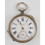 Silver gentleman's pocket watch by Kendal and Dent of London a/f. Marked .935. Case diameter 56mm.