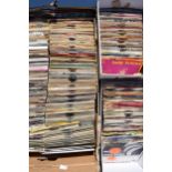 3 boxes of singles, mostly in paper wallets, to include Diana Ross, Michael Jackson, Steve