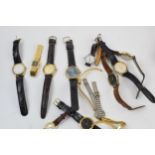 A mixed collection of fashion watches of varying forms and makes (untested).