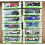 A collection of boxed Mobil die-cast collectable model cars. c1990s. (12) In boxed as new