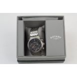 Boxed Rotary stainless steel gentleman's wristwatch, in working order.