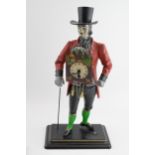 Reproduction Bavarian style clock man with key, 41cm tall. Untested.