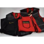 A pair of Browning shooting vests, size 42 (2), in black and red.