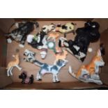 Mixed items to include a Pets Personality figures, cow figures and others (Collection only).