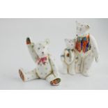 Royal Crown Derby paperweight in the form of miniature teddy bears 'Daddy and George' , first
