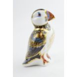 Royal Crown Derby paperweight in the form of a Puffin, first quality with gold stopper. In good