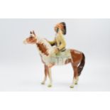 Beswick Mounted Indian on Skewbald horse 1391 (restored ears). The piece displays well but has