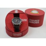 Boxed Citizen Eco-Drive Royal Air Force Red Arrows watch, in working order. Appears as new / with