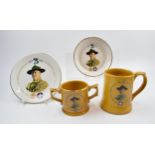 Rare Robert Baden-Powell 'The Year of the Scout' 1907-1982 commemorative Wade mugs and plates. One