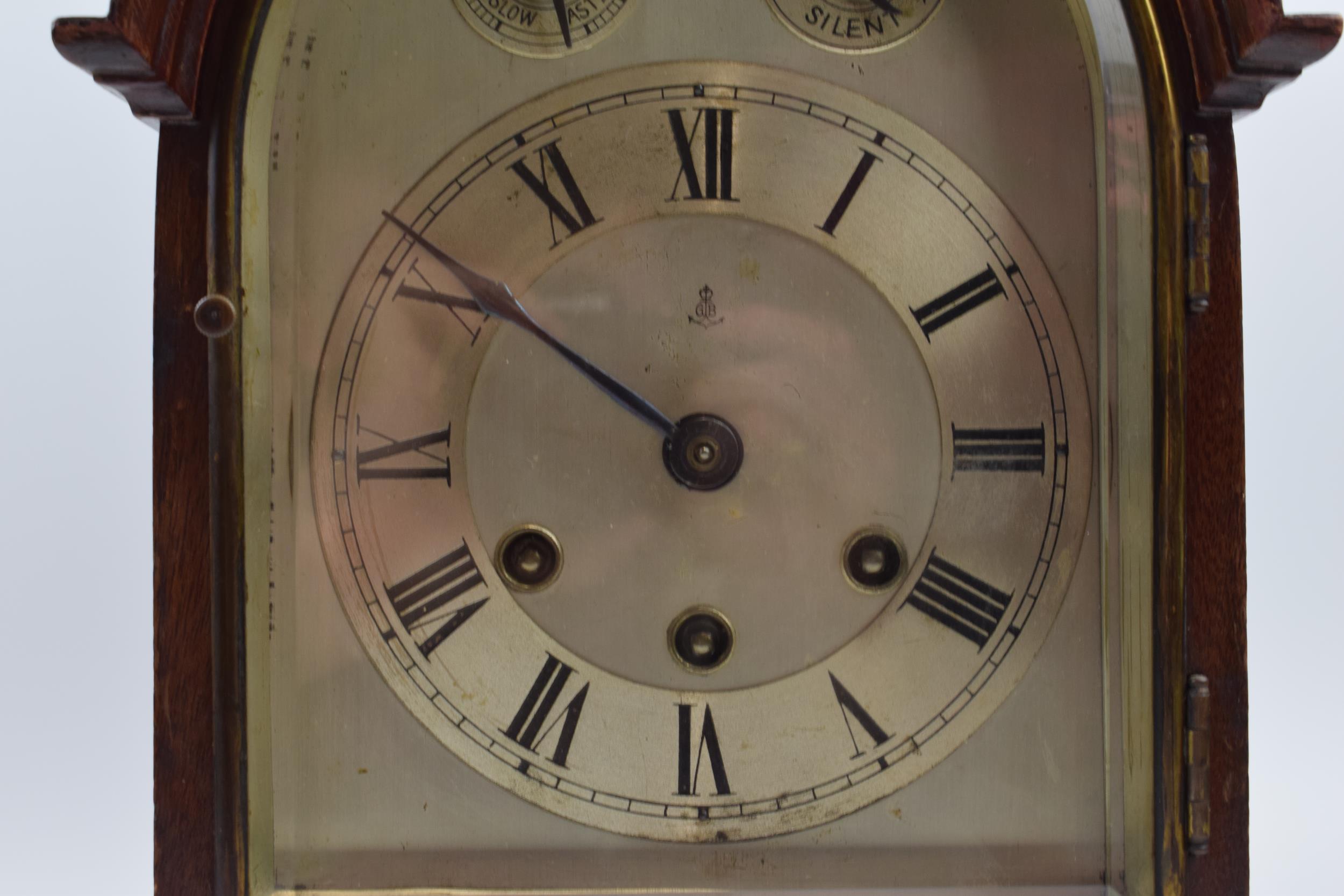 Late 19th / early 20th century mahogany cased mantle clock, by Gustav Becker, with domed top and - Image 3 of 8