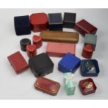 A collection of jewellery boxes, some early 20th century with later examples of varying forms and