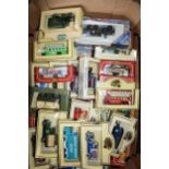 A collection of mostly boxed die cast vehicles to include lorries, trucks and others (Qty).