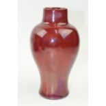 Bernard Moore flambe high shouldered vase, 14.5cm tall. In good condition with no obvious damage