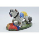Bairstow Manor Collectables political model of a Ukranian bulldog tearing a Russian flag apart, 20cm