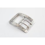 Miniature silver belt buckle, Birmingham 1902, 3.2 grams, 3.5cm wide.