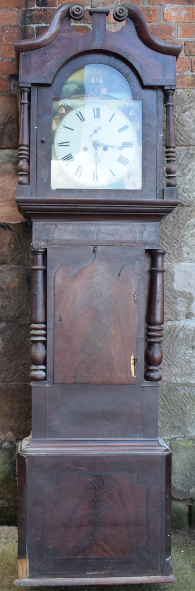 Local Interest: Heitzman of Cheadle 19th century mahogany longcase clock, 235cm tall, requires