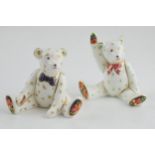 Royal Crown Derby paperweight in the form of a miniature teddy bears 'Edward' and 'Victoria',