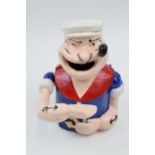 Reproduction metal money box in the form of Popeye.