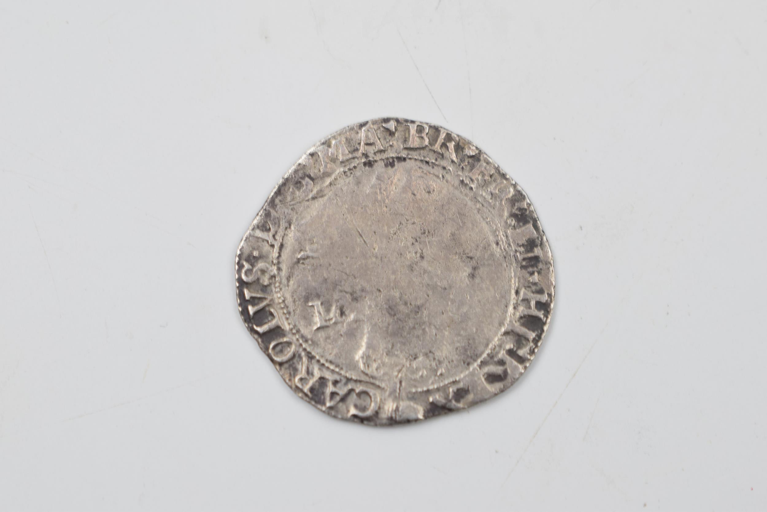 Charles I Sixpence 1636 - 38. Diameter 26.0mm. Weight 2.56g. Thickness 0.85mm. M/M TUN. VG/F. Graded - Image 2 of 3