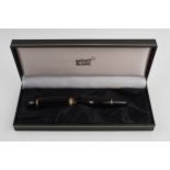 Montblanc Meisterstuck No.149 Fountain Pen, the black body with white Mont Blanc emblem and 18ct