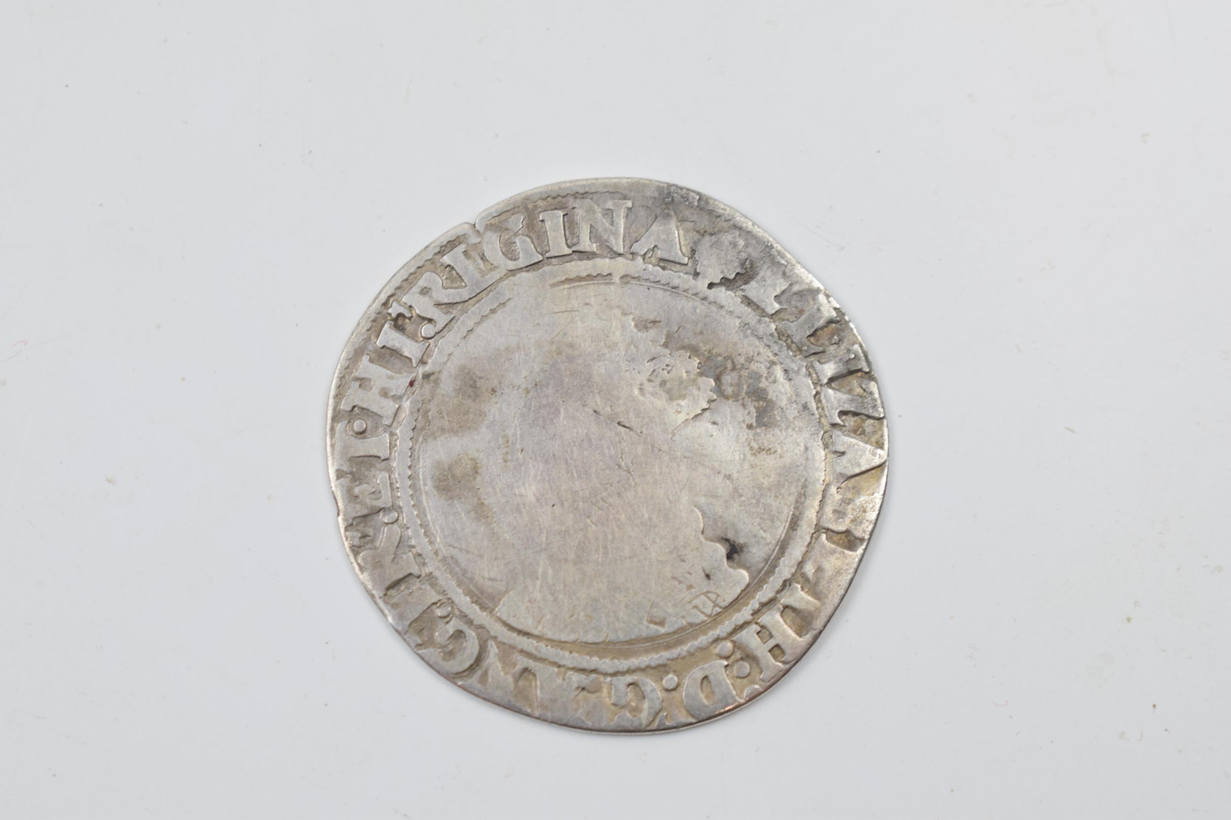 Queen Elizabeth I Silver Shilling 2nd issue 1560 - 61. Bust 3c. Full Flange. Diameter 31.9mm. Weight - Image 2 of 3