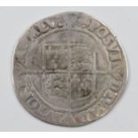 Queen Elizabeth I Silver Shilling 2nd issue 1560 - 61. Bust 3c. Full Flange. Diameter 31.9mm. Weight