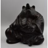 Bronze sculpture of Tanuki the Japanese shape-shifting racoon dog who is said to be able to