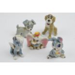 Wade Hatbox animals to include Thumper, Dumbo and others (5). In good condition with no obvious