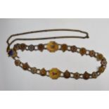 Masonic Interest: a Masonic regalia / chain collar with a quantity of enamel, gilt metal and metal