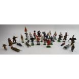 A quantity of Britains and similar hollow cast lead figures. Military themed. Approx 40.