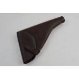 Leather pistol holder, 31cm long.