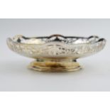 Silver pedestal bowl with pierced decoration, 230.6 grams, James Dixon & Sons Sheffield, 16.5cm