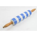 T.G. Green Cornish Ware rolling pin with turned wooden handles, 45cm long. Displays well and