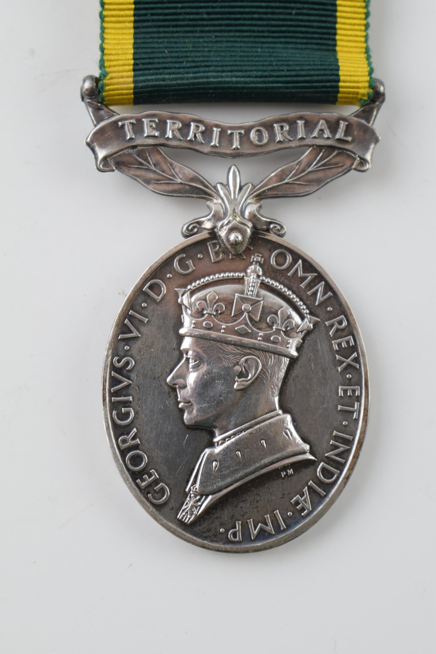 George VI Territorial medal 'For Efficient Service" awarded to 753760 CRMN. H . ASSHETON. R. E. M. - Image 2 of 5