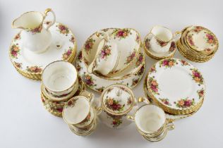 A good collection of Royal Albert Old Country Roses to include a teapot, dinner plates, side plates,
