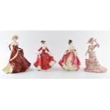 Coalport lady figures to include boxed Marilyn, a matte lady with Royal Doulton Southern Belle and