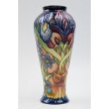 Moorcroft vase limited edition 'Geneva' pattern, 122/8, 20.5cm tall. Silver line.