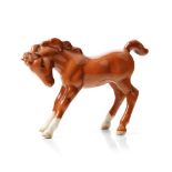 Beswick Chestnut head down foal 1085. In good condition with no obvious damage or restoration.