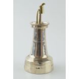 Silver 'Go To Bed' / chamberstick, London 1906, Grey & Co, 12cm tall.