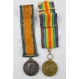 Two WWI medals awarded to 144920 DVR. R. GIBSON R.A. The Great War medal and the 1914 - 1918
