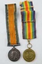 Two WWI medals awarded to 144920 DVR. R. GIBSON R.A. The Great War medal and the 1914 - 1918