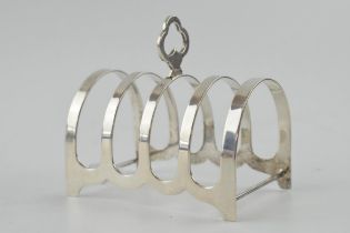 Silver 5 bar toastrack, Birmingham 1948, 43.9 grams.