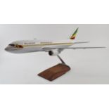 Travel Agents window display Boeing 767 aircraft. Rare Ethiopian Airlines Livery. Model by Wesco