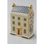 Royal Crown Derby Property Paperweight, Georgian Town House, 10cm high, Royal Crown Derby stamped