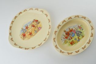 Royal Doulton Bunnykins to include an oval serving bowl 'Family Photograph' with 1954-1958 backstamp