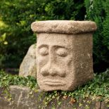 Local Interest: Ashbourne, Derbyshire. An antique carved double sided bust, made from Derbyshire