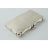 Silver card case, Birmingham 1920, with lined interior. gross weight 49.0 grams.