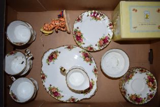 Royal Albert Old Country Roses to include 6 cups, 6 saucers, 6 saucers and 6 side plates, milk