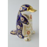 Royal Crown Derby paperweight in the form of a Platypus, first quality with gold stopper. In good